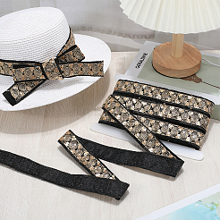 Polyester Embroidery Paillette Ribbon&nbsp;OCOR-WH20003-38B