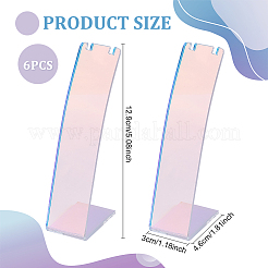 Acrylic Slant Back Dangle Earring Display Stands&nbsp;EDIS-WH0012-43