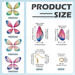 4 Sets 4 Colors Resin Pendants&nbsp;DIY-TA0013-51