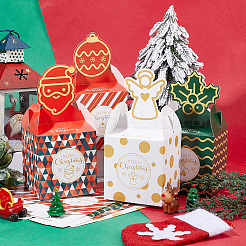 12Pcs 4 Styles Christmas Theme Paper Fold Gift Boxes&nbsp;CON-SP0001-02