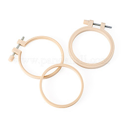 Plastic Imitation Bamboo Cross Stitch Embroidery Hoops&nbsp;TOOL-TADJ0001-03A