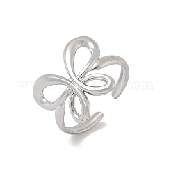 304 Stainless Steel Open Cuff Rings for Women&nbsp;RJEW-A079-02B-P