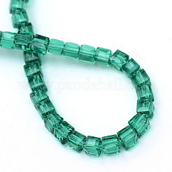 Transparent Glass Bead Strands&nbsp;X-GLAA-R167-4x4-01D