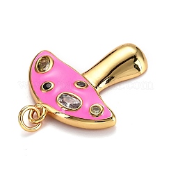 Autumn Theme Real 18K Gold Plated Brass Micro Pave Cubic Zirconia Pendants&nbsp;ZIRC-L100-019C-G