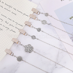 6Pcs 6 Styles Alloy & Iron Napkin Chain Clip&nbsp;AJEW-GO00039