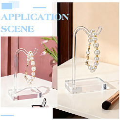 6Pcs Plastic Single Bracelet Display Stands&nbsp;BDIS-GO0001-01B