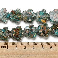 Dyed Natural Imperial Jasper with Resin Beads Strands&nbsp;G-G083-G01-01