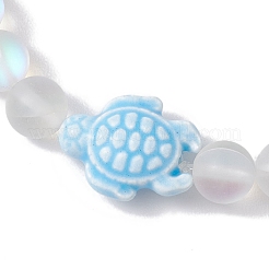 8mm Round Dyed Synthetic Moonstone Beaded Stretch Bracelets&nbsp;BJEW-JB10306