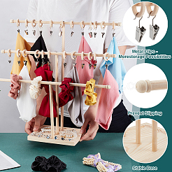 1 Set 3 T-Bar Pine Wood Jewelry Organizer&nbsp;DIY-PH0022-94