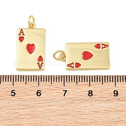 Brass Enamel Pendants&nbsp;KK-L275-15G