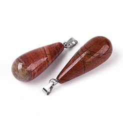 Natural Red Jasper Pendants&nbsp;G-N360-08P-03