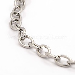 Tarnish Resistant 304 Stainless Steel Cable Chains Bracelets&nbsp;LS-BJEW-E034-22P