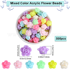 500Pcs Opaque Acrylic Beads&nbsp;MACR-SP0001-09