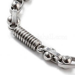 Anti-Tarnish 201 Stainless Steel Column Link Chain Necklace & Bracelets Set&nbsp;SJEW-G083-10P