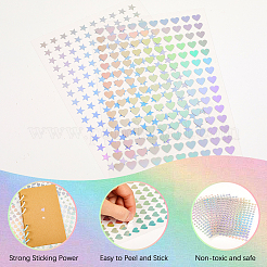 10Pcs 2 Styles Laser PET Plastic Stickers&nbsp;DIY-CP0011-61A