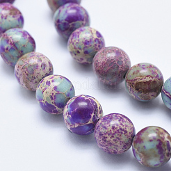 Natural Imperial Jasper Beads Strands&nbsp;X-G-I122-10mm-15