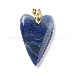 Dyed & Heated Natural Blue Aventurine Pendants&nbsp;G-E570-01G-04