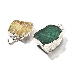 Raw Rough Natural Dyed Quartz Crystal Pendants&nbsp;G-G895-05S-M