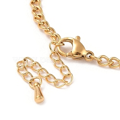 Cubic Zirconia Rectangle & Butterfly Link Bracelet&nbsp;BJEW-D025-04G-02
