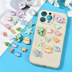 30Pcs 15 Styles Ocean Theme Opaque Resin Decoden Cabochons&nbsp;RESI-YW0001-84