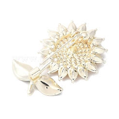Sunflower Alloy Rhinestone Brooches for Backpack Clothes&nbsp;JEWB-F038-04LG