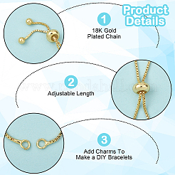 10Pcs Brass Slider Bracelets Making&nbsp;KK-BBC0020-73