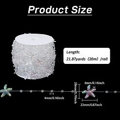 Iridescent Acrylic Starfish Beaded Trim&nbsp;DIY-WH0671-519