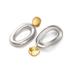 304 Stainless Steel Dangle Stud Earrings&nbsp;LS-EJEW-K296-02GP-08