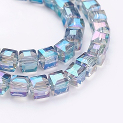 Electroplate Glass Bead Strands&nbsp;EGLA-R064-6mm-09