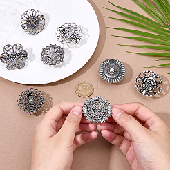 8Pcs 8 Styles Alloy Cardigan Clips&nbsp;JEWB-FH0003-33