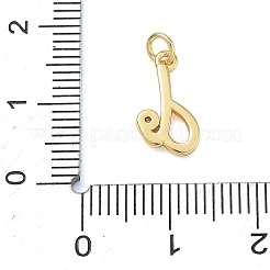 Brass Micro Pave Clear Cubic Zirconia Charms&nbsp;KK-D289-66G-D