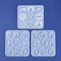 3Pcs 3 Styles DIY Pendant Molds&nbsp;AJEW-FS0001-33