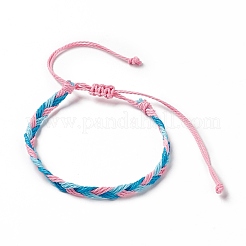 3Pcs 3 Style Plastic Braided Bead Bracelets Set&nbsp;BJEW-B065-08B