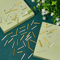 50Pcs 2 Colors Brass Tube Beads&nbsp;KK-LP0001-28