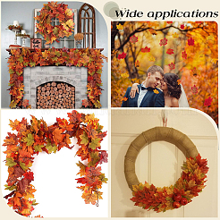 300Pcs Cloth Artificial Maple Leaf&nbsp;AJEW-SP0003-07