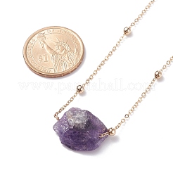 Natural Raw Stone Pendant Necklace for Women&nbsp;NJEW-JN03781