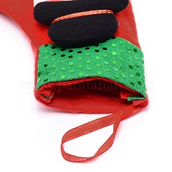 Snowman Cloth Hanging Christmas Stocking&nbsp;HJEW-SZC0004-22