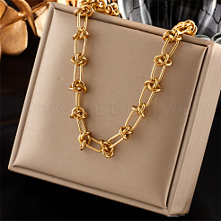 Stainless Steel Knot Thorn Link Chain Bracelets & Necklaces Sets&nbsp;WGD3F87-03