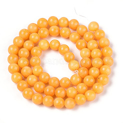 Dyed Natural Mashan Jade Round Beads Strands&nbsp;G-T139-6mm-67A