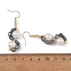 Shell Pearl 304 Stainless Steel Dangle Earrings&nbsp;EJEW-JE07370-01