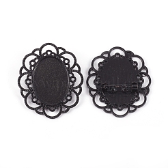 Zinc Alloy Brooch Findings&nbsp;PALLOY-WH0066-23E
