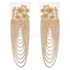 1 Pair Embroidery Plastic Sequin Epaulettes&nbsp;DIY-FG0009-99B