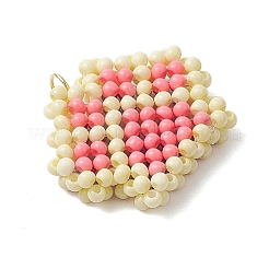 Beaded Paw Print Charms&nbsp;PALLOY-MZ00573-01