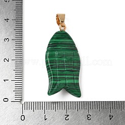Synthetic Malachite & Synthetic Turquoise Carved Pendants&nbsp;G-Z084-01G-03