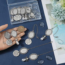 Angel & Flat Round Alloy Doctoral Cap Graduation Hanging Pendants&nbsp;HJEW-SP00001