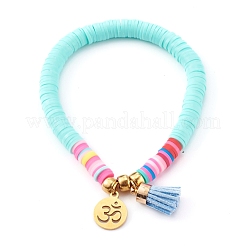 Chakra 304 Stainless Steel Charm Bracelets&nbsp;BJEW-JB06001