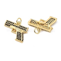 Brass Micro Pave Cubic Zirconia Pendants&nbsp;KK-H279-04G-01