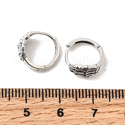 925 Sterling Silver Hoop Earrings&nbsp;EJEW-Z133-02AS