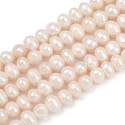 Natural Cultured Freshwater Pearl Beads Strands&nbsp;PEAR-I007-07Y-06A