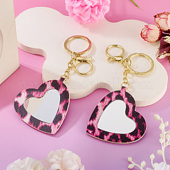2Pcs PU Mirror Keychains&nbsp;KEYC-TADJ0001-05C